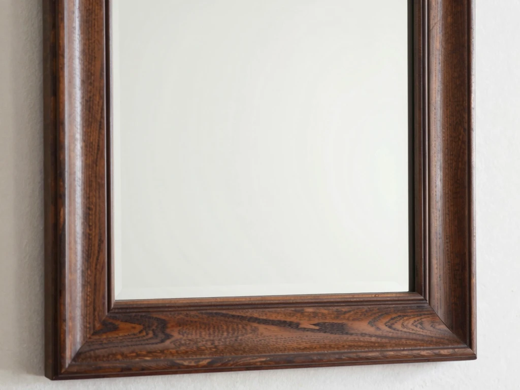 Massivt tre brukt i speilrammer